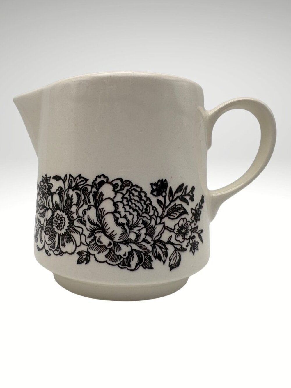 Vintage Royal China USA Sussex Brown Floral Creamer Pitcher (SKU:029MG)